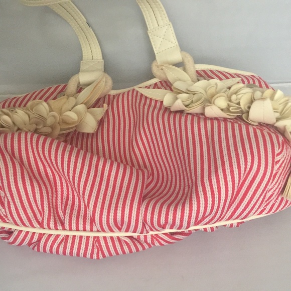 United Colors of Benetton Pink Striped Sailing Bag - Picture 3 of 8